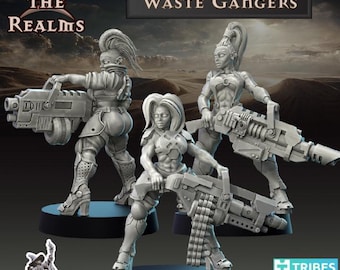 Female Gangers Heavy Weapons – Across The Realms – Sci-Fi – Resin Unit