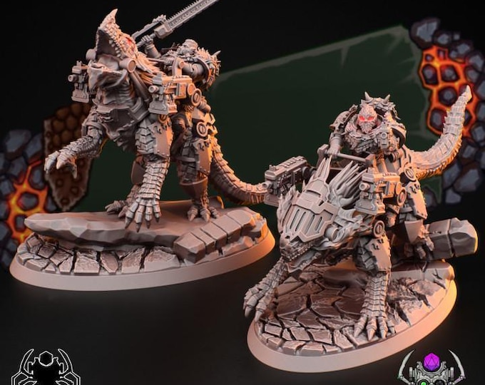 Flame Lizards Dragon Riders Squad – Eight Legs Miniatures – Sci-Fi – Resin Unit