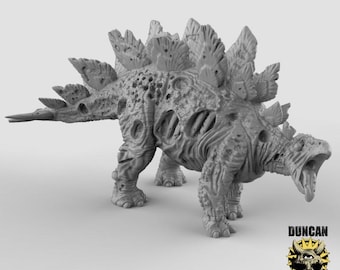 Undead Stegasaurus | Duncan Shadow | PathFinder | Mini | Tabletop Wargaming | Dungeons and Dragons | Resin | Fantasy | RPG