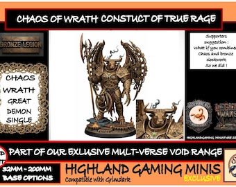 Chaos of Wrath Bronze Legion - Construct of True Rage Exclusive Multi-Verse Warp Wars HighlandGamingMinis Tabletop Wargaming Miniature Range