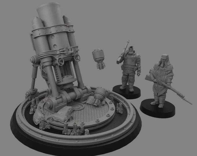 Oragaux Artilleur - rotary mortar - Sedivalle - Tabletop Wargaming for Grimdark | OPR | Sci-fi
