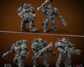 Flame Lizards Battle Squad – Eight Legs Miniatures – Sci-Fi – Resin Unit