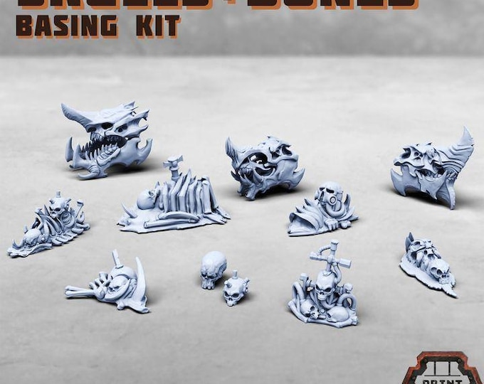 Skulls and Bones Basing Kit – Across The Realms – Sci-Fi – Resin Unit