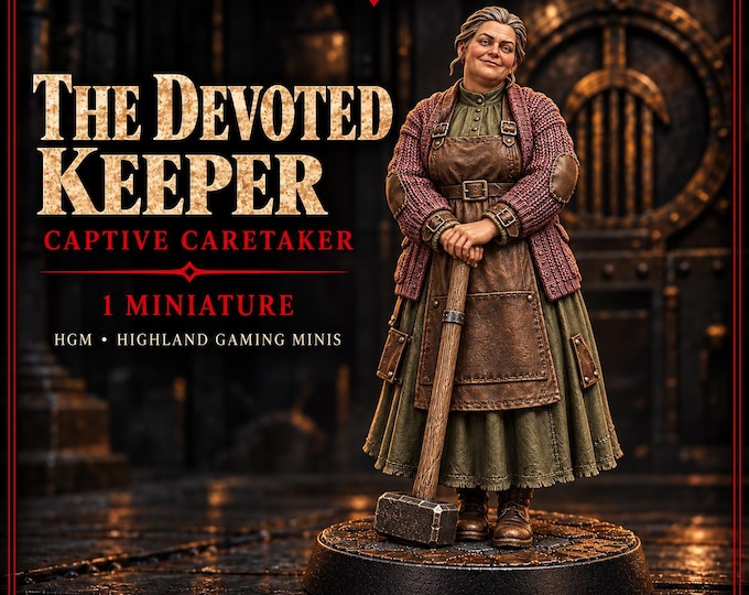 The Devoted Keeper | 32mm Captive Caretaker Resin Miniature | Legends of Crime | HGM Exclusive