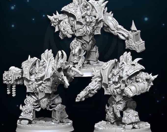 Chaos Juggernaut of Excess Miniature - Chaos of Excess - Wildmesh - Tabletop Wargaming for Grimdark | Alternative  | OPR Sci-Fi