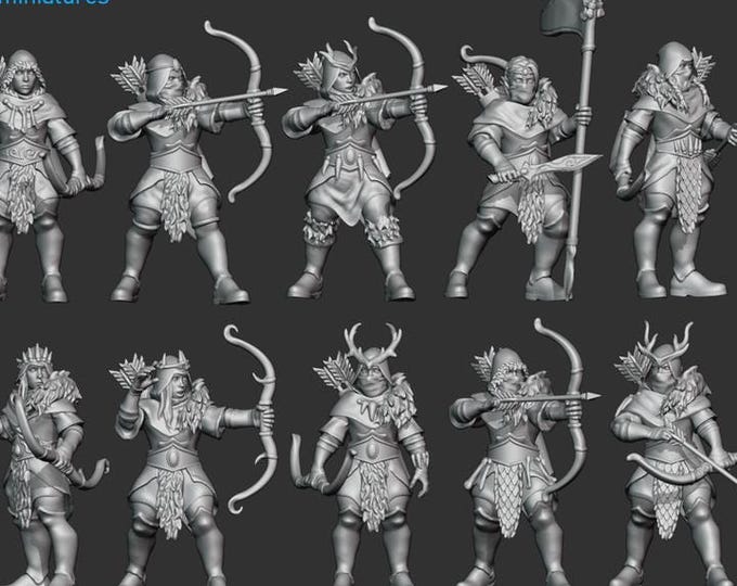 Frost Elves Tundra Guard - Frigid Miniatures Grimdark Resin Miniature