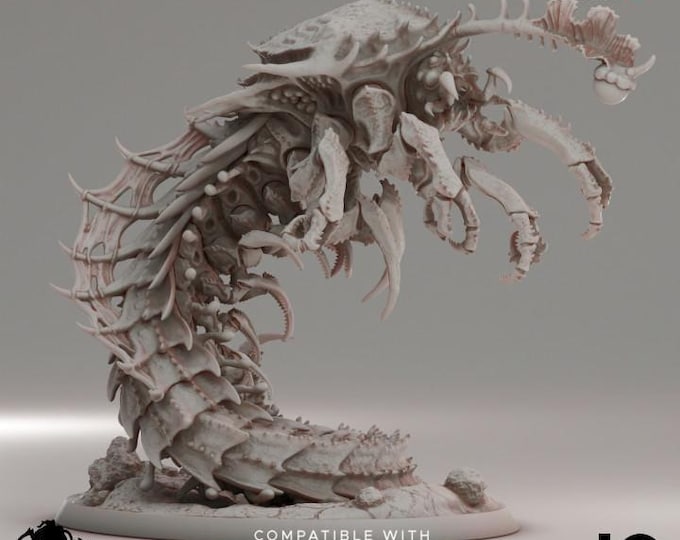 Mouth of The Deep - Deep Hive - Oshounaminis - Tabletop wargaming miniature for Grimdark | OPR | Sci-fi | Alien Bug Proxy | Printed mini
