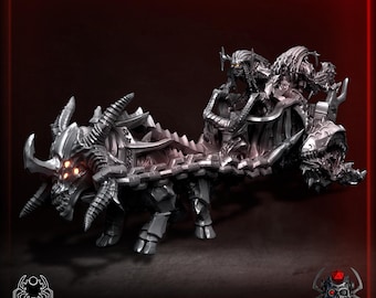 Demon Scarlet Chariot Hell Cannon - WildMesh - Chaos - Sci-Fi Grimdark Monster Miniature