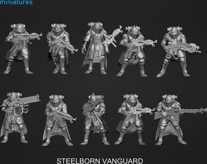 Steelborn Vanguard - Frigid Miniatures Grimdark Resin Miniature