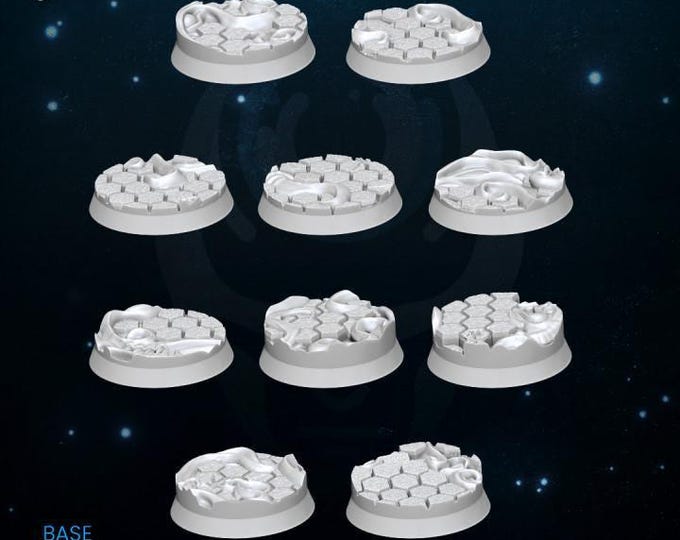 Void Infestation Bases ( 5 20 ) (various sizes ) - WildMesh - Sci-Fi Grimdark Squad Miniatures
