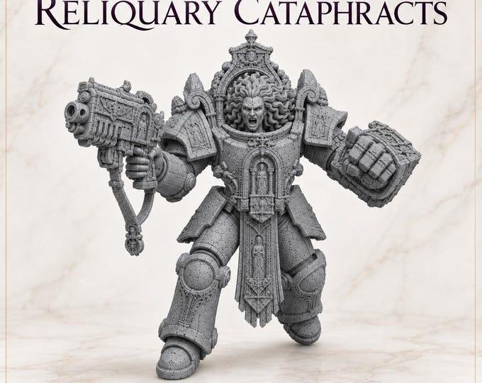 Chaos Of Excess Reliquary Cataphracts - Marble Legion - Highland Gaming Minis Exclusive Compatible with Legion Wars OPR Grimdark