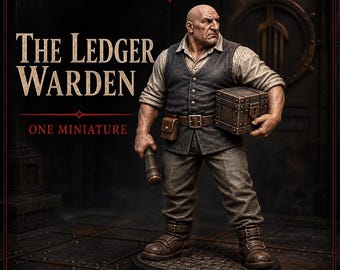 The Ledger Warden | Legends of Crime Toll Collector | Unpainted Resin Human Miniature | HGM Exclusive
