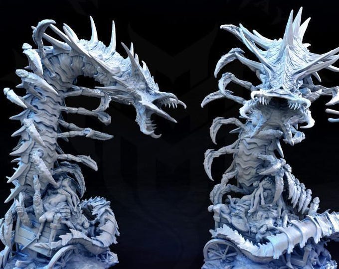 Remorhaz Fantasy Miniature - Mini Monster Mayhem Fantasy Resin Miniature