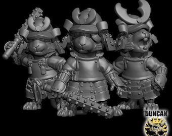 Mousle Samurai with Clubs - Duncan Shadow - Sci-Fi - Resin Vehicle