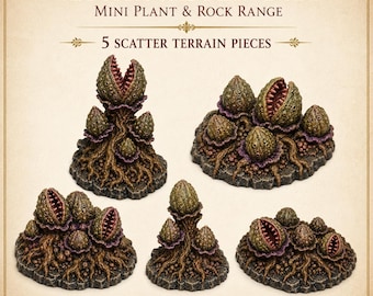 Gloomspore Maw Pods - HGM Exclusive Resin Fantasy Monster Terrain Set - 5 Pieces