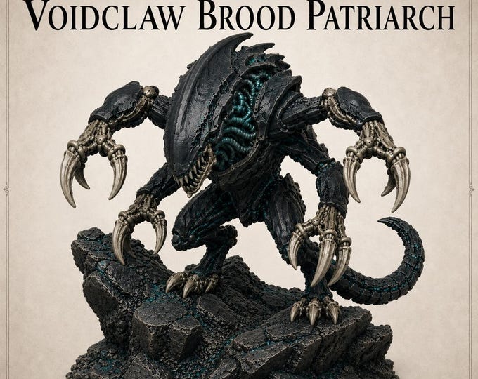 Voidclaw Brood Patriarch - 60mm Sci-Fi Alien Resin Leader Miniature - HGM Exclusive