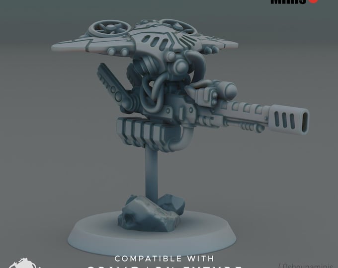 S.E.A Coalition - Sniper Drones - New Release Feb 26 Oshounminis Tabletop wargaming miniature for Grimdark | OPR | Sci-fi Living Metal