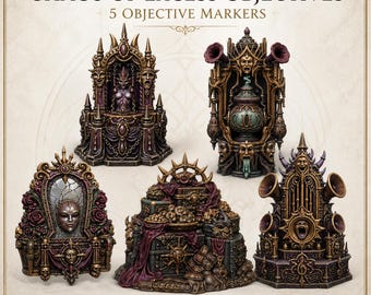 Chaos of Excess Objectives - HGM Exclusive Resin Fantasy Objective Marker Set - 5 Pieces
