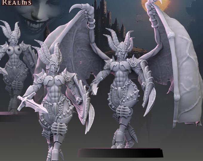 Vampire Valkyrie - Striding - Across the Realms - Tabletop Wargaming for Grimdark | OPR | Sci-fi