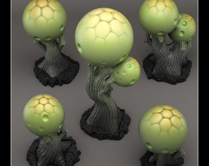 Alien Eggs - Fantastic Plants & Rocks - Sci-Fi Terrain Set