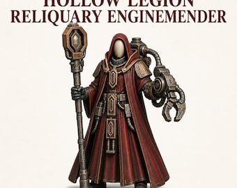 Hollow Legion Reliquary Enginemender | Physical Resin Repair Character Miniature | Grimdark Sci-Fi Tabletop