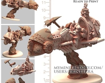 White Scars DAIXIYA White Khan on Speeder - Belthazark - Printerra Studios - Tabletop Wargaming Miniature for Grimdark | OPR | Sci-fi