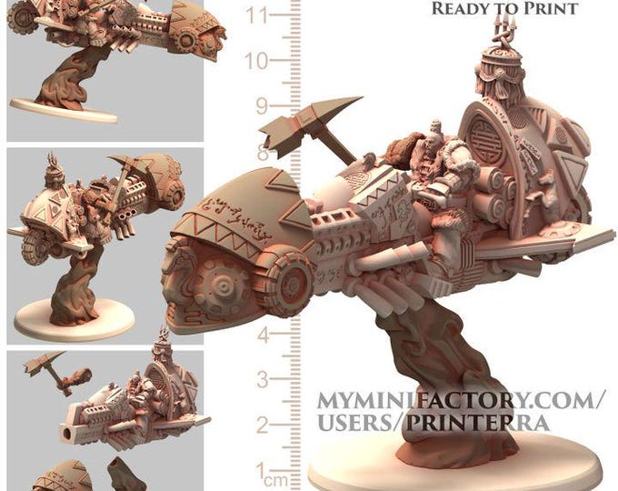 White Scars DAIXIYA White Khan on Speeder - Belthazark - Printerra Studios - Tabletop Wargaming Miniature for Grimdark | OPR | Sci-fi