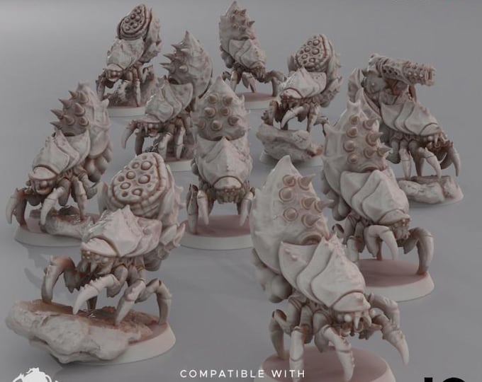 Bugs 2.0 shooter / slasher x10 - Deep Hive - Oshounaminis - Tabletop Wargaming Compatible with GrimDark, OPR and other table top Wargames