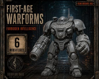 First-Age Warforms | 6 HGM Underworks Robot War Machines | Physical Resin Miniatures