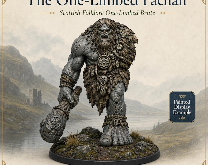 The One Limbed Fachon - Scottish Highland Folklore - HGM Exclusive Resin Dark Fantasy Monster Centerpiece