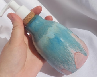 Handmade Soap Dispenser, Ceramic Soap Pump, Bathroom Decor