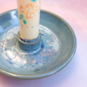 Ljusstake, Handgjord keramik, Hjulkastad, Ljusstake för middag