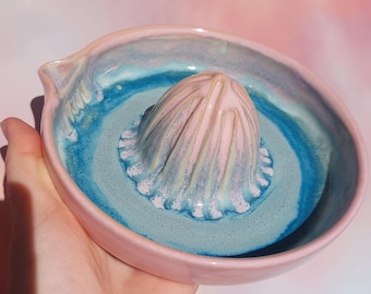 Spremiagrumi fatto a mano, spremiagrumi, spremiagrumi, ceramica in gres