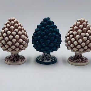 Caltagirone Ceramics Pine Cone 20 cm - Handcrafted Sicilian Decorative Piece