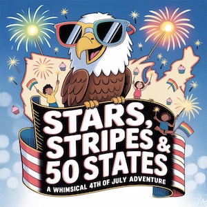4th of July Coloring Pages: 50 US States, Patriotic Kids Activity (PDF Download)