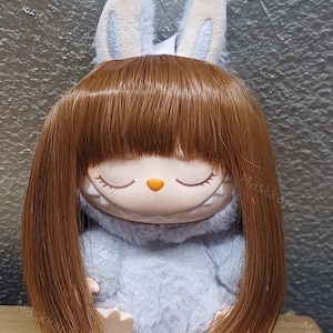 Wig long hair for Labubu Macaron.(Handmade from Thailand)