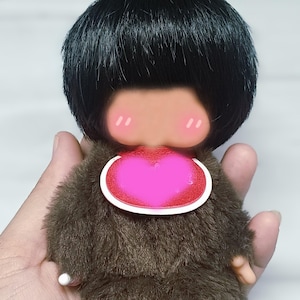 Handgefertigte Bob Perücke für 15 cm (SS Größe) Affe, Puppe Schlüsselbund