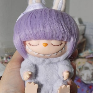 Wig for Labubu Macaron bob hairstye. (Handmade from Thailand)