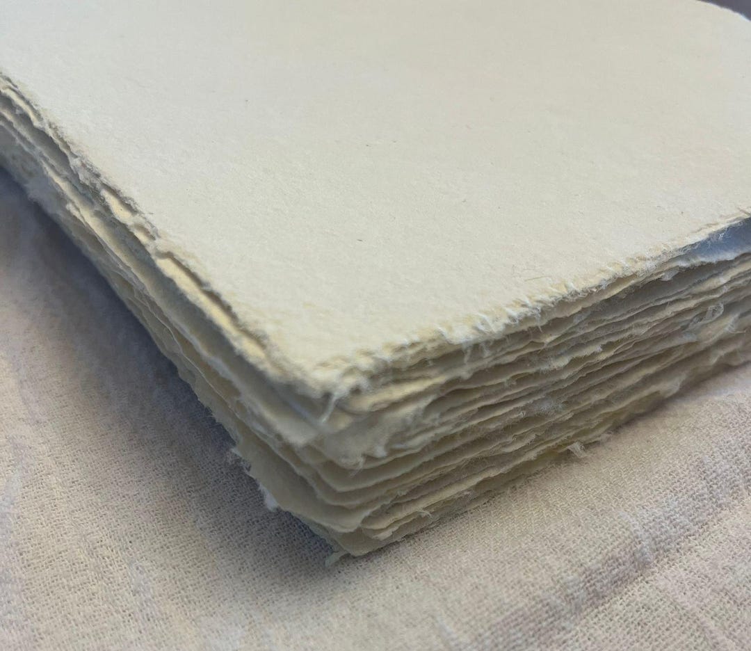 Cream Handmade Paper A5 Deckled Edge - Etsy
