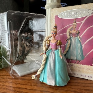 Vintage Hallmark Barbie as Rapunzel Christmas Ornament 1997 First in Series (CR)