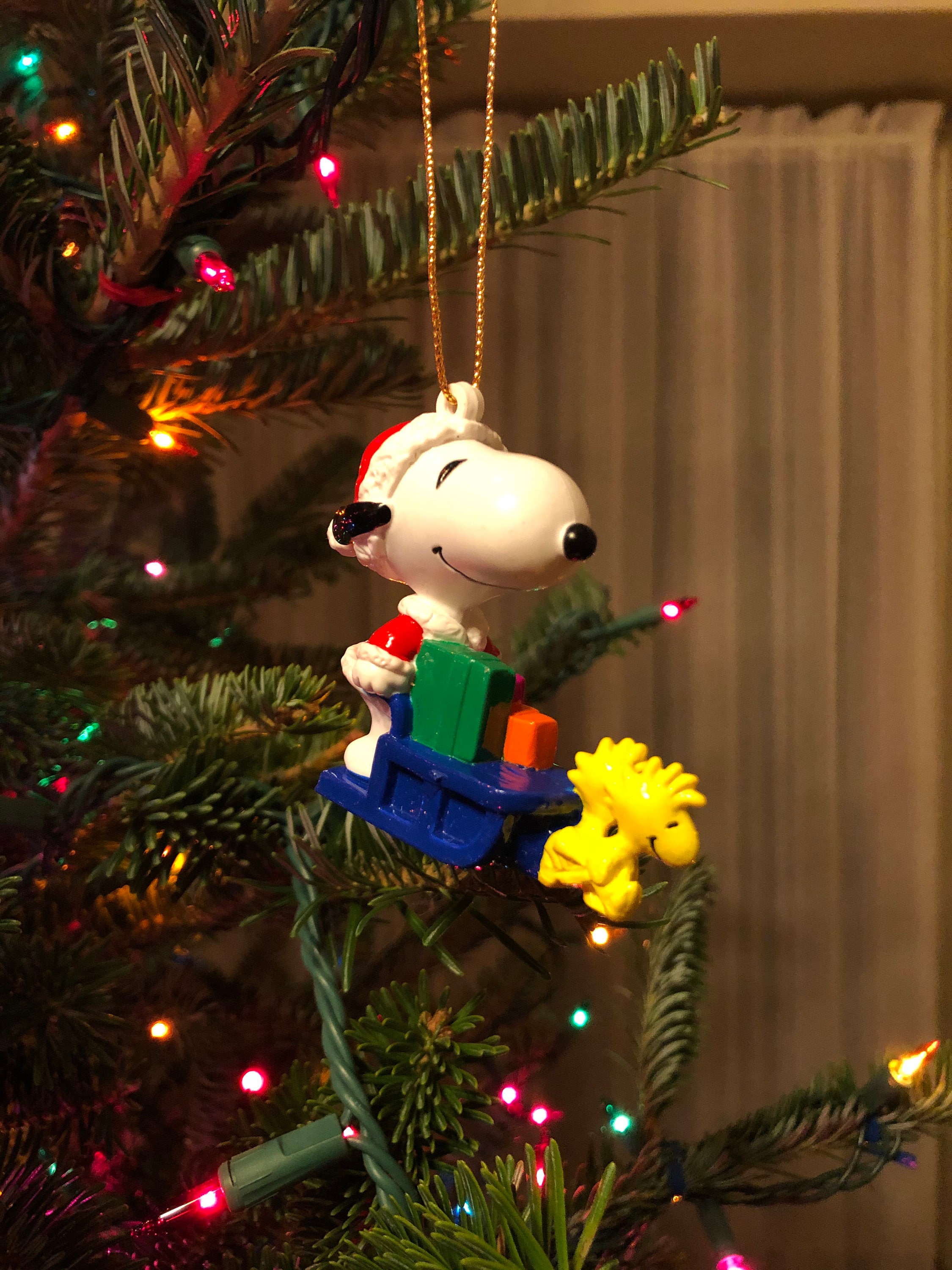 ヴィンテージ・ウッドストックがスヌーピーのソリのクリスマス 