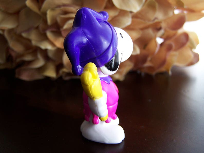Vintage Snoopy Valentine Court Jester Clown PVC Figure image 5