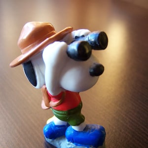 Vintage Peanuts Figure Snoopy & Woodstock Beagle Scouts Hiking