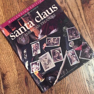Vintage Leisure Arts Counted Cross Stitch Book – Santa Claus: An American Treasure Millennium Hardcover (1999 Santa Designs)