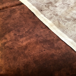 Vintage Brown Batik Print Fabric Uncut