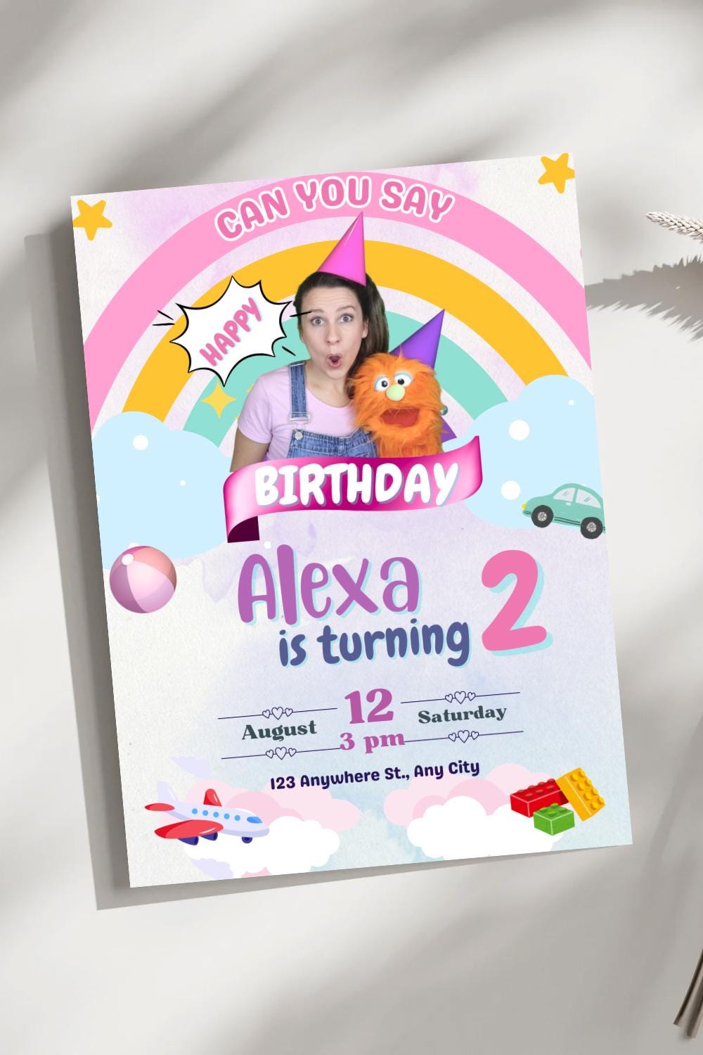 Ms Rachel Birthday Invitation - Editable Template - Instant Download - Etsy