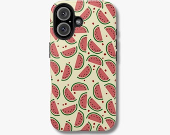 Watermelon Phone Case | iPhone 16 15 14 13 12 11 Pro Max 8 Plus X Samsung Galaxy S24 S23 S22 S21, Yellow, Fruit Market, Cute Case, Aesthetic