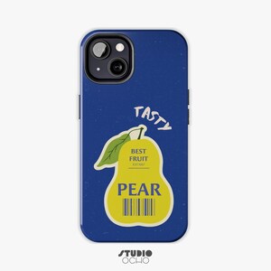 Pear Phone Case | iPhone 16 15 14 13 12 11 Pro Max 8 Plus X Samsung Galaxy S24 S23 S22 S21, Retro Trendy, Aesthetic Accessory