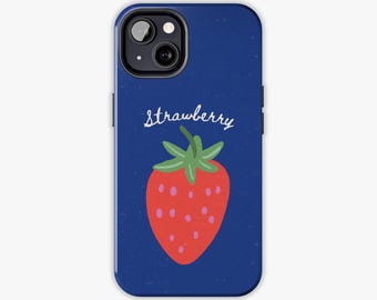 Funda de teléfono con diseño de fresa para iPhone 16, 15, 14, 13, 12, 11 Pro Max, 8 Plus, X, Samsung Galaxy S24, S23, S22, S21, accesorio estético y de moda retro