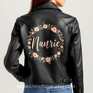 Custom Leather Jacket – Hand-Painted & Digital Print Fusion, Personalized Wearable Art, Unique Fashion Gift image 7